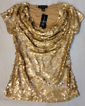 Load image into Gallery viewer, INC INTERNATIONAL - Concepts Gold Sequined Top