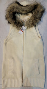 MICHAEL KORS - Faux Fur Trim Knit Vest