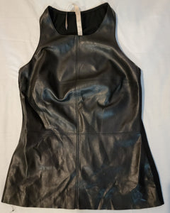 INTERMIX EXCLUSIVE - Black Faux Leather Tank Top