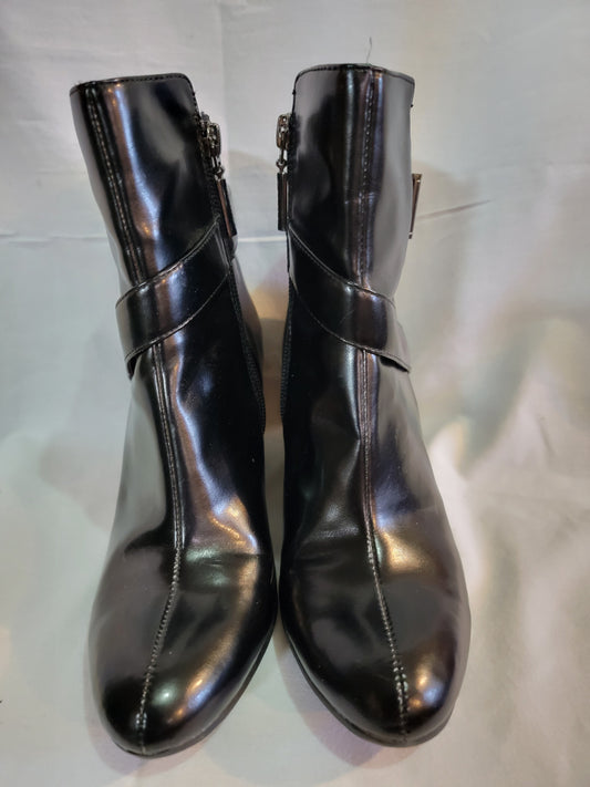 CALVIN KLEIN - Wedge Heel Brown Ankle Boots