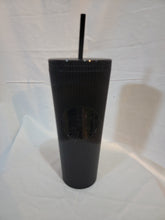 Load image into Gallery viewer, STARBUCKS - 2024 Black Pleated Metallic Core Tumbler