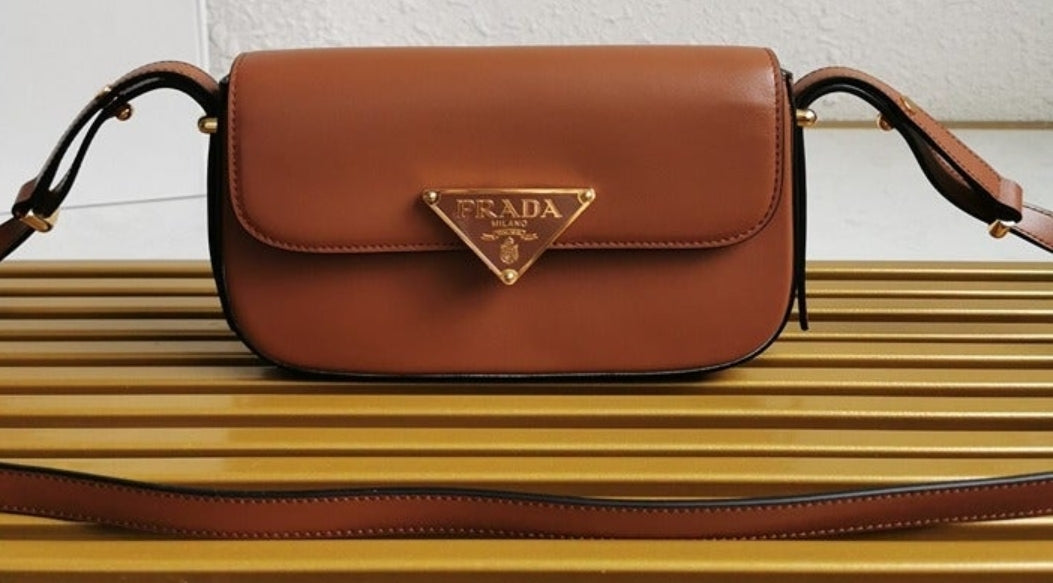 PRADA - Pattina Leather Crossbody