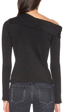 Load image into Gallery viewer, RAG &amp; BONE - Black Carmen One Shoulder Ribbed Top