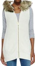 Load image into Gallery viewer, MICHAEL KORS - Faux Fur Trim Knit Vest